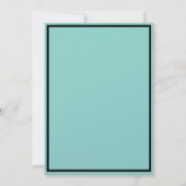 Alice im Wunderland Thema Tee Party in Aquamarin Einladung (Rückseite)