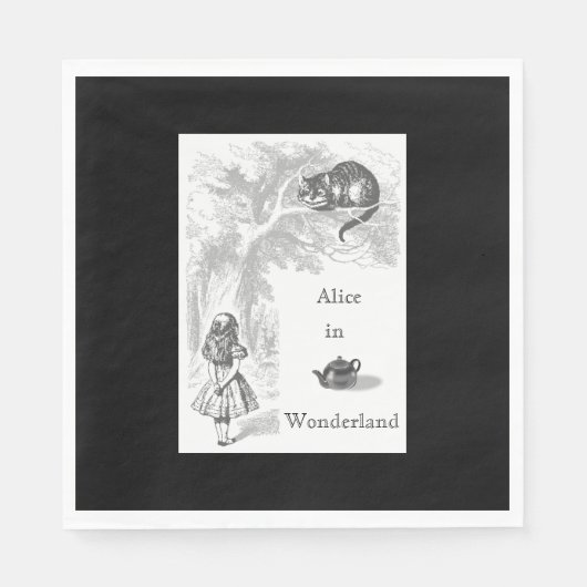 Alice im Wunderland Themed Party Paper Napkins Serviette (Vorderseite)
