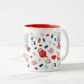 Alice im Wunderland-Themenmuster Zweifarbige Tasse (VorderseiteRechts)