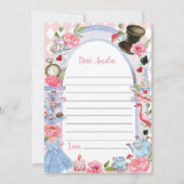 Alice im Wunderland Time Kapselnotierkarte Dankeskarte (Vorderseite)