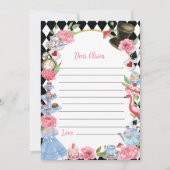 Alice im Wunderland Time Kapselnotierkarte Dankeskarte (Vorderseite)