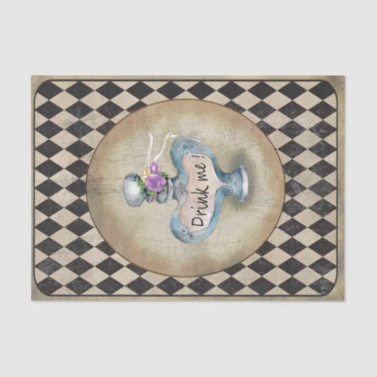 Alice im Wunderland Tissue "Drink Me" Seidenpapier (Vorderseite)