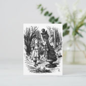 Alice im Wunderland trifft Red Queen Schach Piece Postkarte (Stehend Vorderseite)