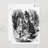 Alice im Wunderland trifft Red Queen Schach Piece Postkarte (Vorne/Hinten)