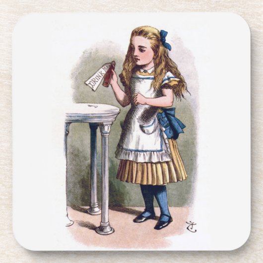 Alice im Wunderland trinken mich Getränkeuntersetzer (Vorderseite)