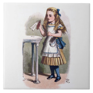 Alice im Wunderland trinken mich Kunst Fliese oder