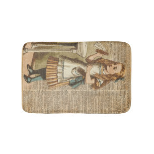 Alice im Wunderland trinken mich Vintage Badematte