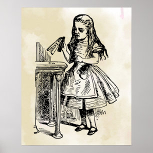 Alice im Wunderland trinken Poster
