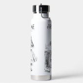 Alice im Wunderland trinkt mich schwarz und weiß Trinkflasche (Links)