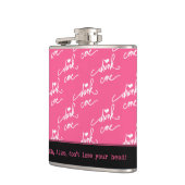 Alice im Wunderland trinkt mich warnen Flachmann (Links)