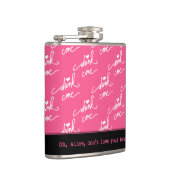 Alice im Wunderland trinkt mich warnen Flachmann (Rechts)