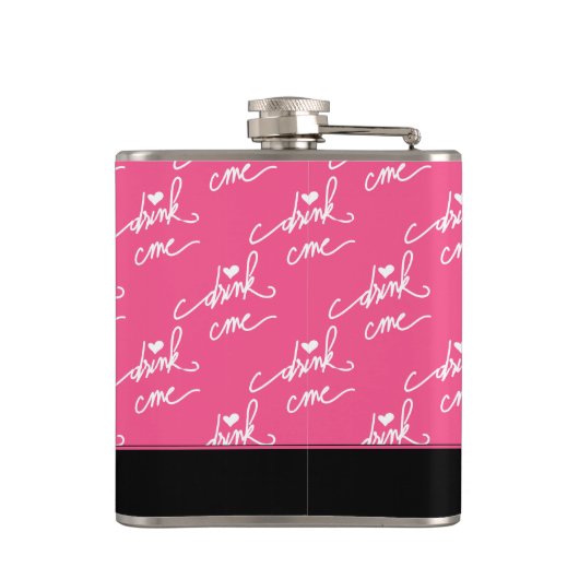 Alice im Wunderland trinkt mich warnen Flachmann (Rückseite)