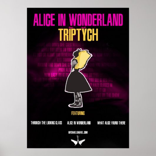 "Alice im Wunderland: Triptych"-Poster Poster (Vorne)