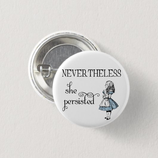 Alice im Wunderland Trotzdem bleibende Schaltfläch Button (Vorne & Hinten)