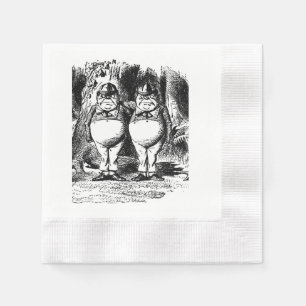 Alice im Wunderland Tweedle Dee und Dum Serviette