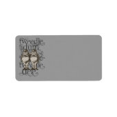 Alice im Wunderland Tweedledum & Tweedlededee Grun Adressaufkleber (Vorne)