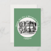 Alice im Wunderland Tweedledum & Tweedledeh Party Dankeskarte (Vorne/Hinten)