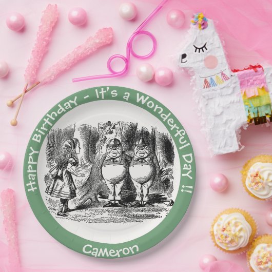 Alice im Wunderland Tweedledum & Tweedledeh Party Pappteller (Party)