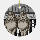 Alice im Wunderland Tweedledum u. Tweedledee Keramik Ornament (Hinten)