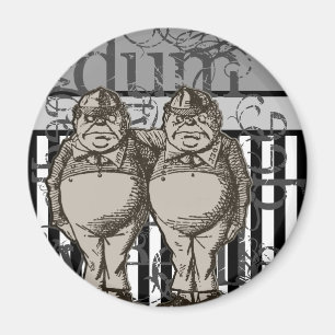 Alice im Wunderland Tweedledum u. Tweedledee Magnet