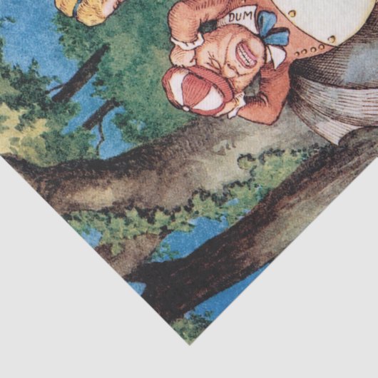 Alice im Wunderland TwiddleDee Dum Decoupage Seidenpapier (Ausschnitt)