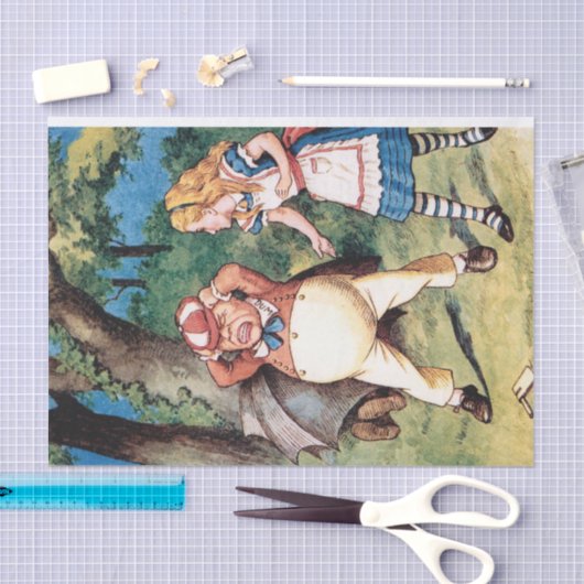 Alice im Wunderland TwiddleDee Dum Decoupage Seidenpapier (Handwerk)