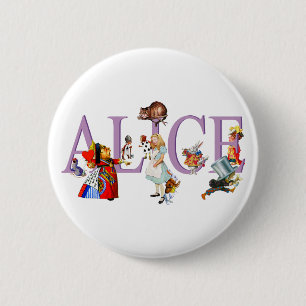ALICE IM WUNDERLAND U. FREUNDE BUTTON