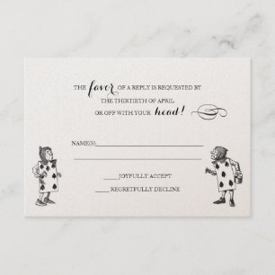 Alice im Wunderland UAWG Wartekarte RSVP Karte