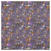 Alice im Wunderland über Halloween-Violet/Black-We Stoff (Muster)