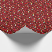 Alice im Wunderland über Rot und Schwarz Art Deco Geschenkpapier (Ecke)