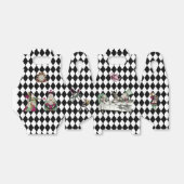 Alice im Wunderland über Schwarz-Weiß-Harlequin Geschenkschachtel (Ungefaltet)