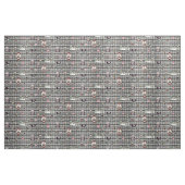 Alice im Wunderland über Schwarz-Weiß-Harlequin Stoff (Fat Quarter (45,7 x 55,9 cm))