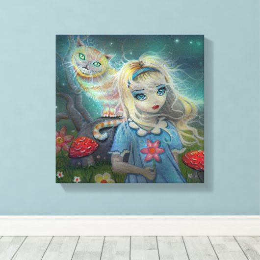 Alice im Wunderland überzogene Leinwand (Insitu (Holzboden))