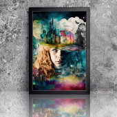 Alice im Wunderland | Uhr und City Skyline Seidenpapier