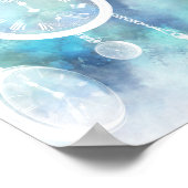 Alice im Wunderland Uhren Artikel drucken Poster (Ecke)