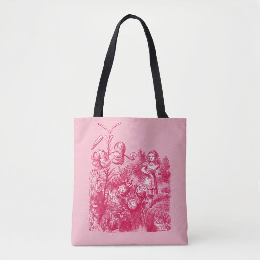 Alice im Wunderland und Blume Tasche (Vorderseite)