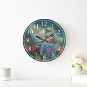 Alice im Wunderland und Cheshire-Katze Große Wanduhr (Zuhause)