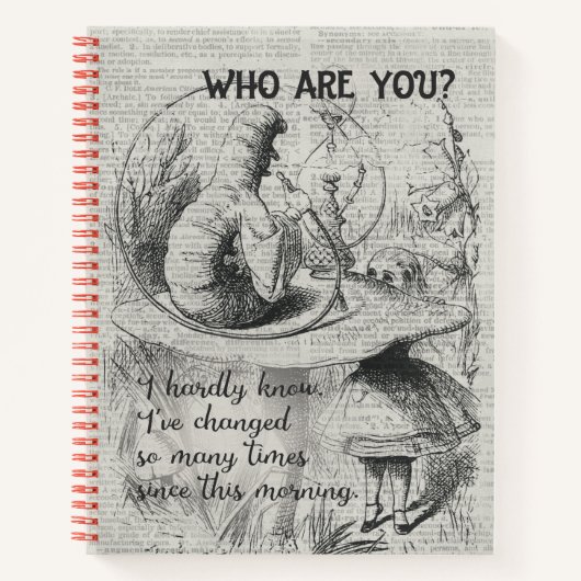 Alice im Wunderland und die Catterpillar Notizblock (Vorderseite)