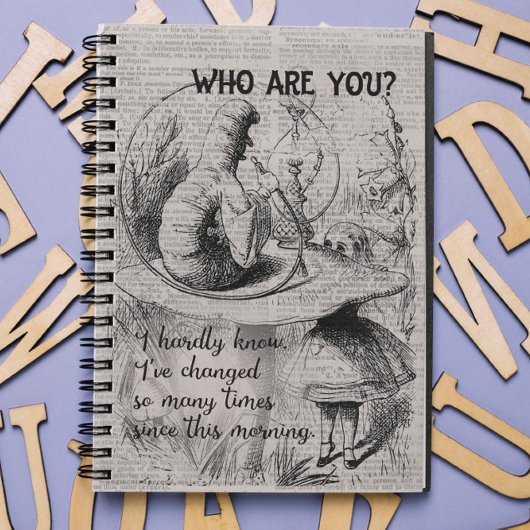 Alice im Wunderland und die Catterpillar Notizblock