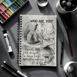 Alice im Wunderland und die Catterpillar Notizblock