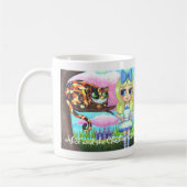 Alice im Wunderland und die Cheshire Cat Niedlich Kaffeetasse (Links)