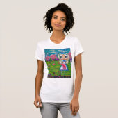 Alice im Wunderland und die Flamingos T-Shirt (Vorne ganz)