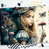 Alice im Wunderland und die Magischen Pilze Seidenpapier