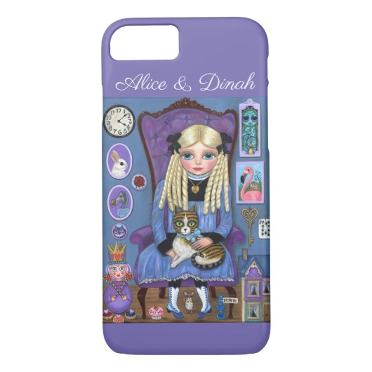 Alice im Wunderland und Dinah Cat Niedlich Märchen Case-Mate iPhone Hülle (Rückseite)