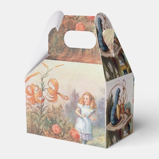 Alice im Wunderland und durch das Blickfeld Geschenkschachtel (Rückseite)