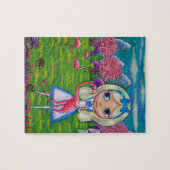 Alice im Wunderland und Flamingos Puzzle (Horizontal)