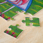 Alice im Wunderland und Flamingos Puzzle (Seite)