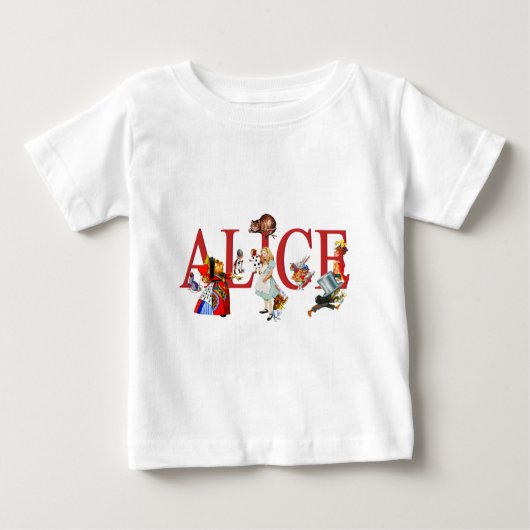 ALICE IM WUNDERLAND UND FREUEN BABY T-SHIRT (Vorderseite)
