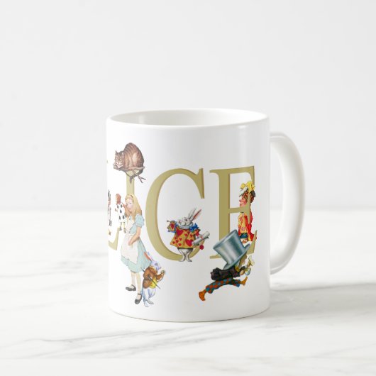 ALICE IM WUNDERLAND UND FREUEN KAFFEETASSE (VorderseiteRechts)
