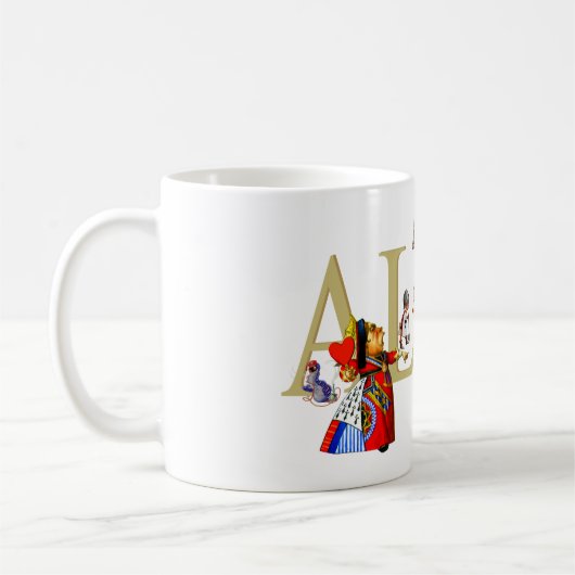 ALICE IM WUNDERLAND UND FREUEN KAFFEETASSE (Links)